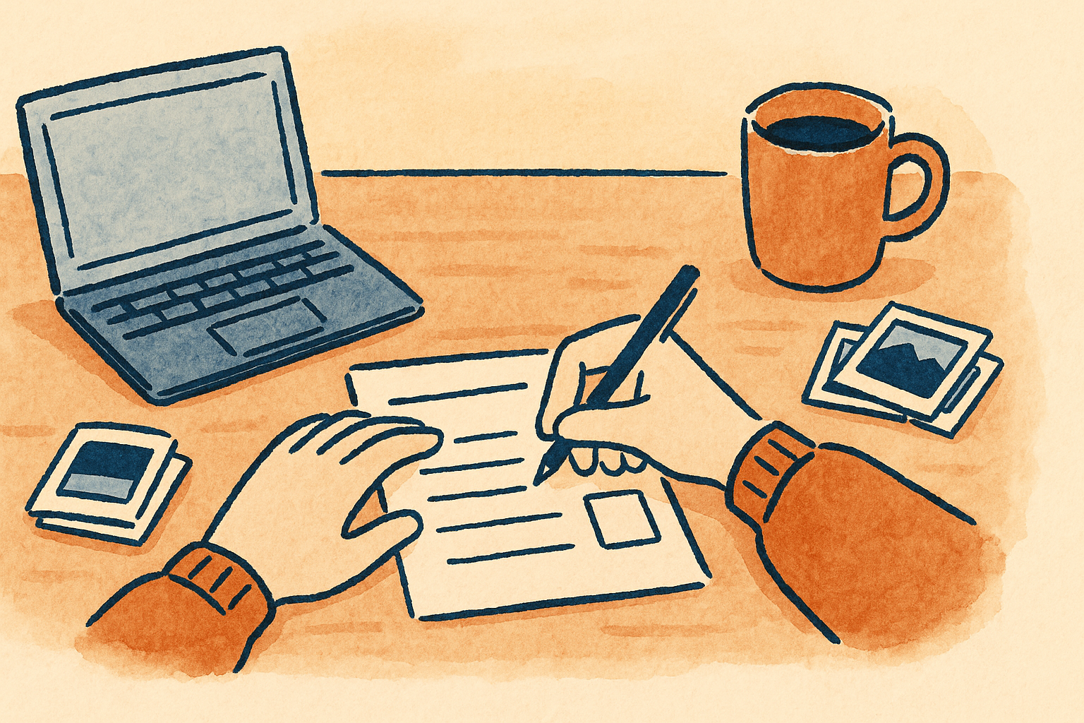 Hands filling out a parking ticket appeal form at a desk