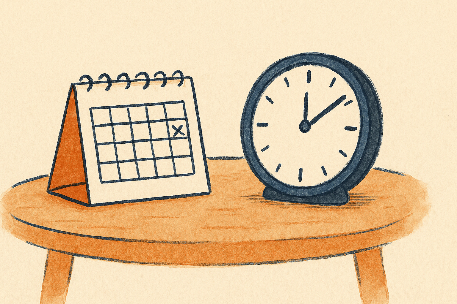 A calendar and a clock showing a dispute deadline approaching