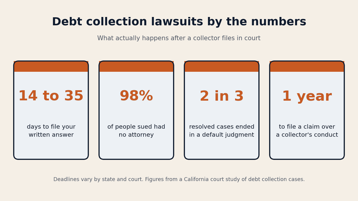 Four key numbers about debt collection lawsuits